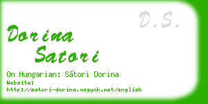 dorina satori business card