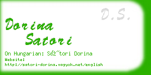 dorina satori business card